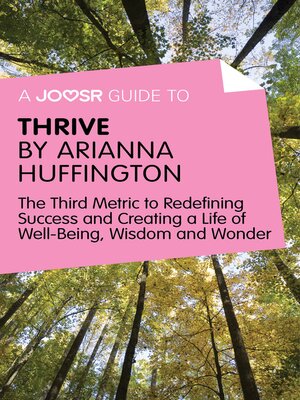 cover image of A Joosr Guide to... Thrive by Arianna Huffington